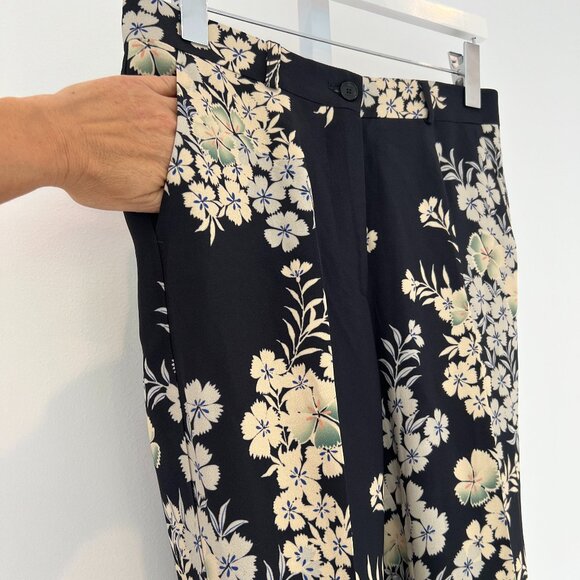 ETRO BLACK FLORAL VISCOSE PANTS SIZE IT 42 / US 8 NWOTS! - Picture 6 of 16